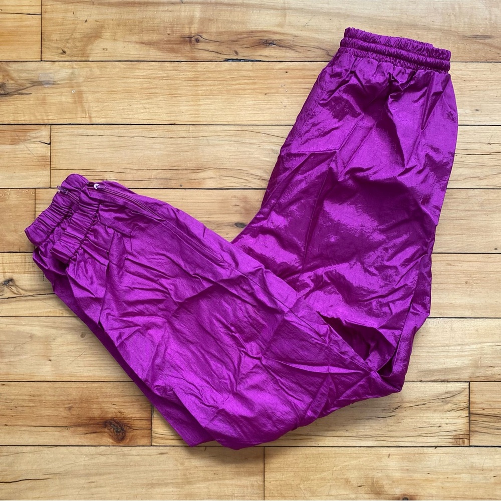 💜 vintage sunterra berry colored track pants - size small petite